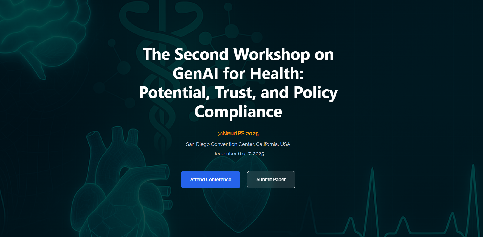 GenAI4Health2025 Workshop